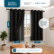 Cortina Blackout PVC Cinza com Voil Xadrez e Ilhós Corta-Luz 100% 2,80 m x 1,60 m - Preto