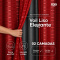 Cortina Blackout PVC Cinza com Voil Xadrez e Ilhós Corta-Luz 100% 2,80 m x 1,60 m - Vermelho