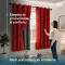 Cortina Blackout PVC Cinza com Voil Xadrez e Ilhós Corta-Luz 100% 2,80 m x 1,60 m - Vermelho