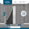 Cortina Blackout PVC Cinza com Voil Xadrez e Ilhós Corta-Luz 100% 2,80 m x 2,30 m - Cinza