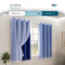 Cortina Blackout PVC Colorida com Voil Liso e Ilhós Corta-Luz 100% 2,00 m x 1,40 m - Azul Marinho