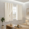 Cortina Blackout PVC Colorida com Voil Liso e Ilhós Corta-Luz 100% 2,00 m x 1,40 m - Bege