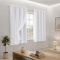 Cortina Blackout PVC Colorida com Voil Liso e Ilhós Corta-Luz 100% 2,00 m x 1,40 m - Branca