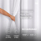 Cortina Blackout PVC Colorida com Voil Liso e Ilhós Corta-Luz 100% 2,00 m x 1,40 m - Branca