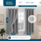 Cortina Blackout PVC Colorida com Voil Liso e Ilhós Corta-Luz 100% 2,00 m x 1,40 m - Cinza