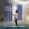 Cortina Blackout PVC Colorida com Voil Liso e Ilhós Corta-Luz 100% 2,80 m x 1,60 m - Azul Marinho
