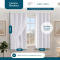 Cortina Blackout PVC Colorida com Voil Liso e Ilhós Corta-Luz 100% 2,80 m x 1,60 m - Branca