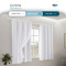 Cortina Blackout PVC Colorida com Voil Liso e Ilhós Corta-Luz 100% 2,80 m x 1,60 m - Branca
