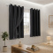 Cortina Blackout PVC Colorida com Voil Liso e Ilhós Corta-Luz 100% 2,80 m x 1,60 m - Preta