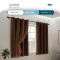Cortina Blackout PVC Colorida com Voil Liso e Ilhós Corta-Luz 100% 2,80 m x 1,60 m - Tabaco