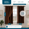 Cortina Blackout PVC Colorida com Voil Liso e Ilhós Corta-Luz 100% 2,80 m x 1,60 m - Tabaco