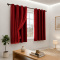 Cortina Blackout PVC Colorida com Voil Liso e Ilhós Corta-Luz 100% 2,80 m x 1,60 m - Vermelha