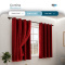 Cortina Blackout PVC Colorida com Voil Liso e Ilhós Corta-Luz 100% 2,80 m x 1,60 m - Vermelha