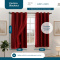 Cortina Blackout PVC Colorida com Voil Liso e Ilhós Corta-Luz 100% 2,80 m x 1,60 m - Vermelha