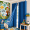 Cortina Blackout PVC Colorida com Voil Liso e Ilhós Corta-Luz 100% 2,80 m x 2,30 m - Azul