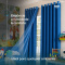 Cortina Blackout PVC Colorida com Voil Liso e Ilhós Corta-Luz 100% 2,80 m x 2,30 m - Azul