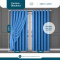 Cortina Blackout PVC Colorida com Voil Liso e Ilhós Corta-Luz 100% 2,80 m x 2,30 m - Azul