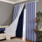 Cortina Blackout PVC Colorida com Voil Liso e Ilhós Corta-Luz 100% 2,80 m x 2,30 m - Azul Marinho