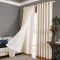 Cortina Blackout PVC Colorida com Voil Liso e Ilhós Corta-Luz 100% 2,80 m x 2,30 m - Bege