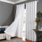 Cortina Blackout PVC Colorida com Voil Liso e Ilhós Corta-Luz 100% 2,80 m x 2,30 m - Branca