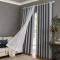 Cortina Blackout PVC Colorida com Voil Liso e Ilhós Corta-Luz 100% 2,80 m x 2,30 m - Cinza