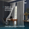 Cortina Blackout PVC Colorida com Voil Liso e Ilhós Corta-Luz 100% 2,80 m x 2,30 m - Cinza