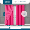 Cortina Blackout PVC Colorida com Voil Liso e Ilhós Corta-Luz 100% 2,80 m x 2,30 m - Pink