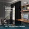 Cortina Blackout PVC Colorida com Voil Liso e Ilhós Corta-Luz 100% 2,80 m x 2,30 m - Preto