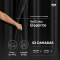 Cortina Blackout PVC Colorida com Voil Liso e Ilhós Corta-Luz 100% 2,80 m x 2,30 m - Preto