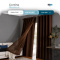 Cortina Blackout PVC Colorida com Voil Liso e Ilhós Corta-Luz 100% 2,80 m x 2,30 m - Tabaco