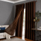 Cortina Blackout PVC Colorida com Voil Liso e Ilhós Corta-Luz 100% 2,80 m x 2,30 m - Tabaco