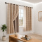 Cortina Blackout PVC com Voil Xadrez e Ilhós Corta-Luz 100% 2,80 m x 1,60 m - Avelã
