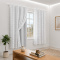Cortina Blackout PVC com Voil Xadrez e Ilhós Corta-Luz 100% 2,80 m x 1,60 m - Branco