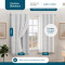 Cortina Blackout PVC com Voil Xadrez e Ilhós Corta-Luz 100% 2,80 m x 1,60 m - Branco
