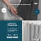 Cortina Blackout PVC com Voil Xadrez e Ilhós Corta-Luz 100% 2,80 m x 1,60 m - Cinza
