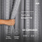 Cortina Blackout PVC com Voil Xadrez e Ilhós Corta-Luz 100% 2,80 m x 1,60 m - Cinza