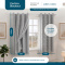 Cortina Blackout PVC com Voil Xadrez e Ilhós Corta-Luz 100% 2,80 m x 1,60 m - Cinza