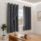 Cortina Blackout PVC com Voil Xadrez e Ilhós Corta-Luz 100% 2,80 m x 1,60 m - Preto