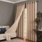 Cortina Blackout PVC com Voil Xadrez e Ilhós Corta-Luz 100% 2,80 m x 2,30 m - Avelã