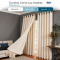 Cortina Blackout PVC com Voil Xadrez e Ilhós Corta-Luz 100% 2,80 m x 2,30 m - Bege