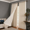 Cortina Blackout PVC com Voil Xadrez e Ilhós Corta-Luz 100% 2,80 m x 2,30 m - Bege