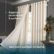 Cortina Blackout PVC com Voil Xadrez e Ilhós Corta-Luz 100% 2,80 m x 2,30 m - Bege