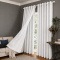 Cortina Blackout PVC com Voil Xadrez e Ilhós Corta-Luz 100% 2,80 m x 2,30 m - Branco