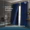 Cortina Blackout PVC com Voil Xadrez e Ilhós Corta-Luz 100% 2,80 m x 2,30 m - Marinho