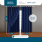 Cortina Blackout PVC com Voil Xadrez e Ilhós Corta-Luz 100% 2,80 m x 2,30 m - Marinho