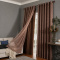 Cortina Blackout PVC com Voil Xadrez e Ilhós Corta-Luz 100% 2,80 m x 2,30 m - Tabaco