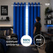 Cortina Blackout PVC Corta-Luz 100% com Ilhós 2,80 m x 2,30 m - Azul