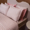 Fronha Avulsa Percal 150 Fios Algodão  50cm x 70cm- Essencialle Xadrez pied de poule rosê