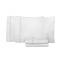 Jogo de lençol casal 4 peças 100% algodão Versatile Branco/Branco