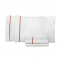 Jogo de lençol queen 4 peças 100% algodão Versatile Branco/Terracota